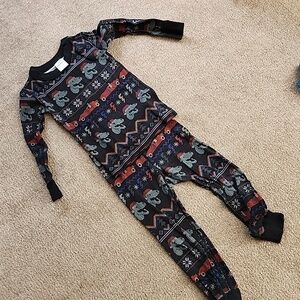 Hanna andersson dinosaur print christmas pajamas 3t